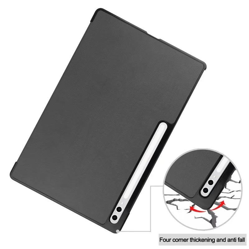 For Samsung Galaxy Tab S10+ 5G SM-X820 SM-X826B 12.4 Inch Magnetic Trifold Stand Cover for Samsung Galaxy Tab S10 Plus 12.4