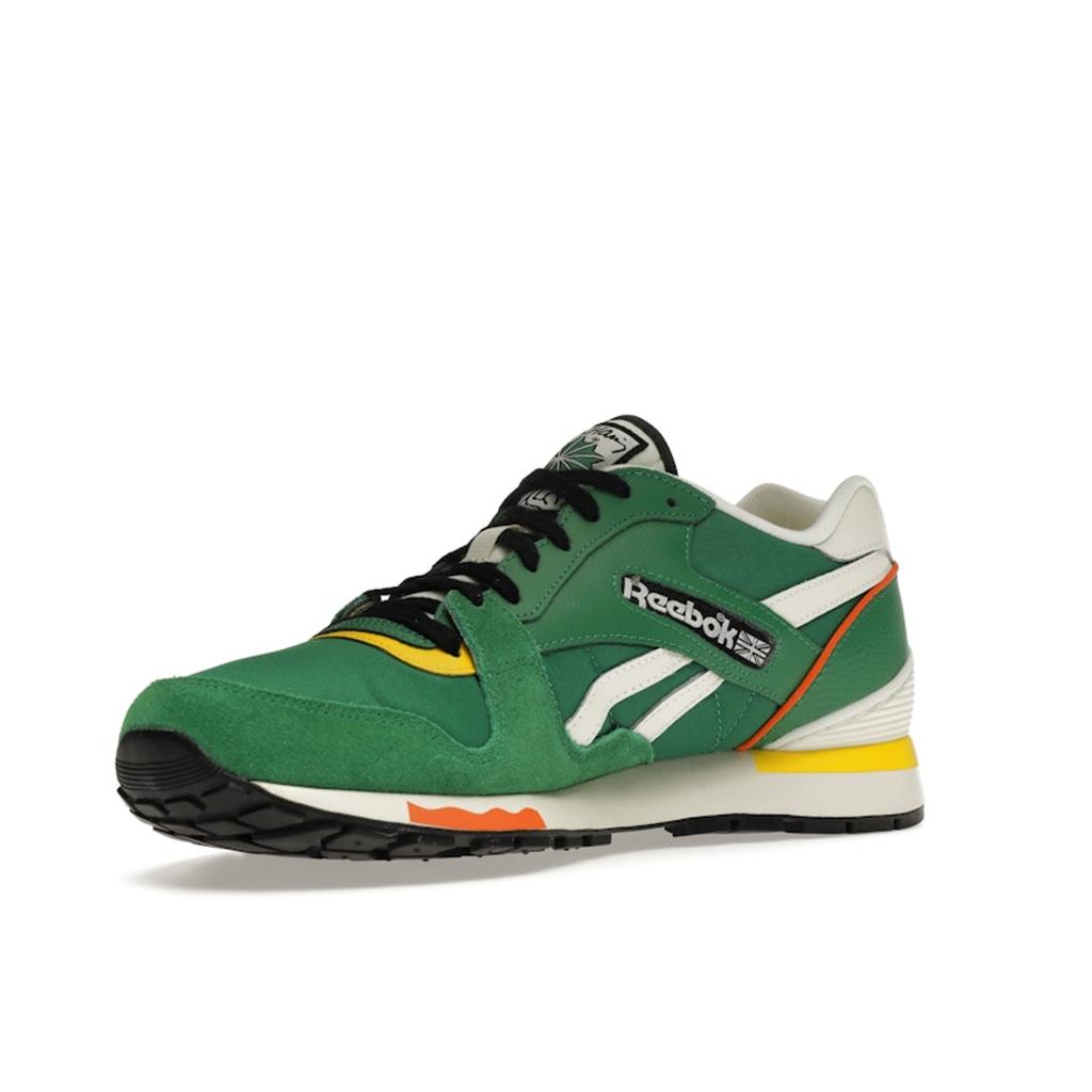 Keith Haring x Reebok GL 6000 Dog and Human Heel Print Unisex Sneakers Green Glen-Green Chalk GZ1460