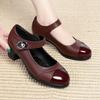 Fashion Fashion Crystal One Strap Soft Sole Single Shoes Autumn New Round Toe Shallow Mouth Anti-slip Wear-resistant High Heels