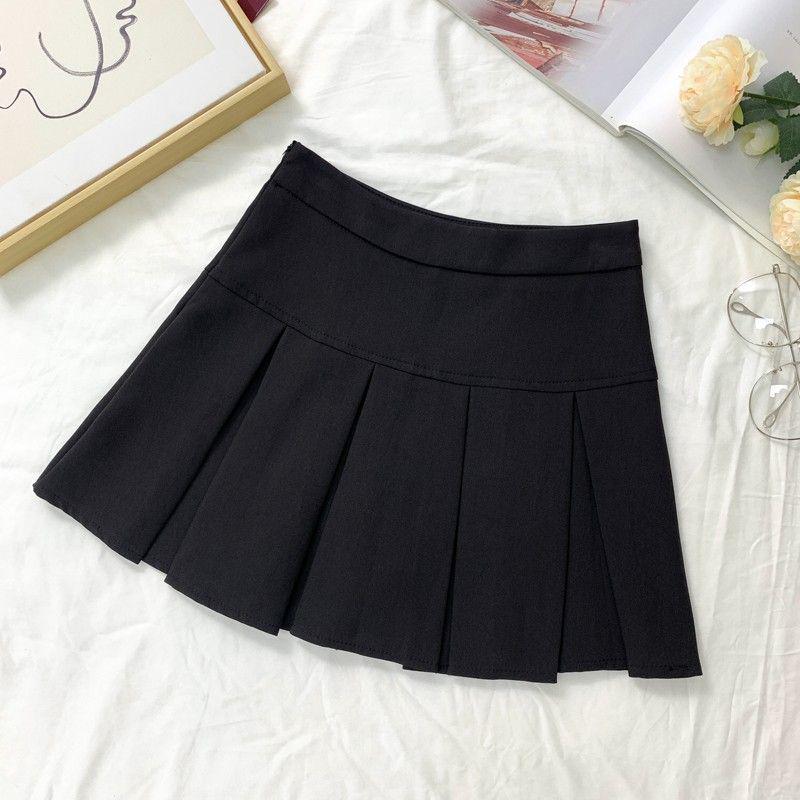Women's 2025 High Waist Petite A-line Pleated Short Skirt - Academy Style