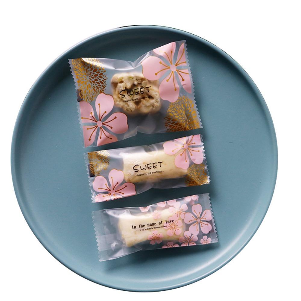 Packing Flower Elements Cherry Blossoms Bakery Decoration Candy Wrapper Nougat Sugar Bag Candy Bag