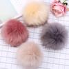 15cm Fashion Beanies Cap Pom Imitation Knitted Hat Fur Pompom Skullie