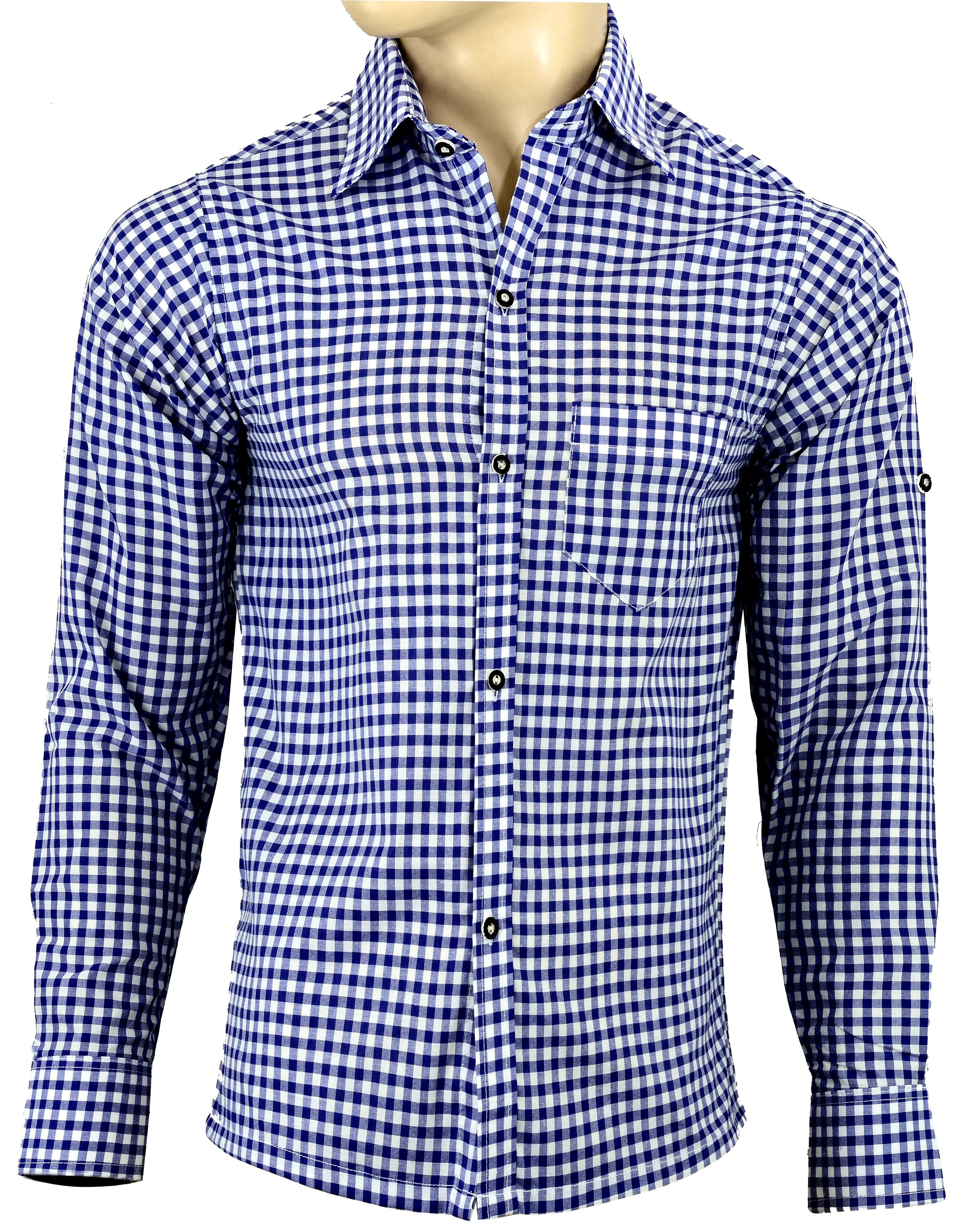 

Традиционная рубашка, немецкая, баварская, Октоберфест, Lederhosen Trachten, клетчатая рубашка XXL синий