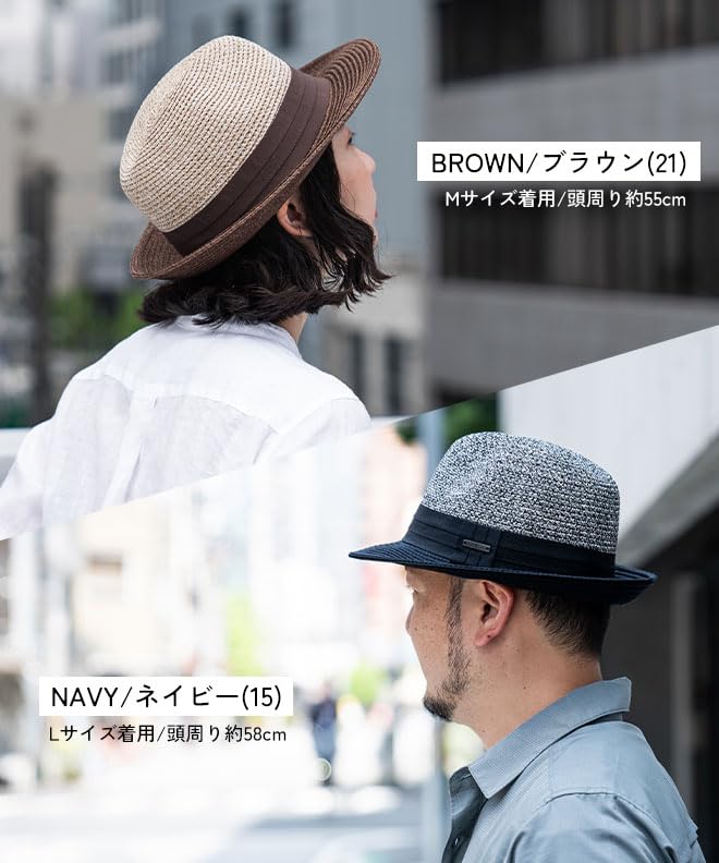 Nakota Two Tone Home Wash Straw Hat for Men and UV Sun Heatstroke Large Outdoor Large Navy Hat, Women, Protection, Protection, Prevention, Size,