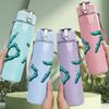 1PC Zombie Hand Gesture 750ml Color Plastic Sports Water Bottle Leakproof Flip Straw Lid Suitable for Sports Office Home Use