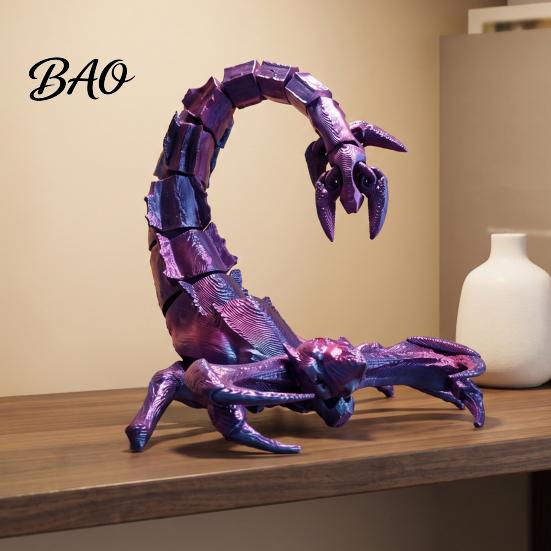 Customizable Pose Toy 3D Printed Sea Monster Toy, Multi-Joint Articulated Figure, Flexible Mythical Deep Creature Posable Desktop Ornament Fidget
