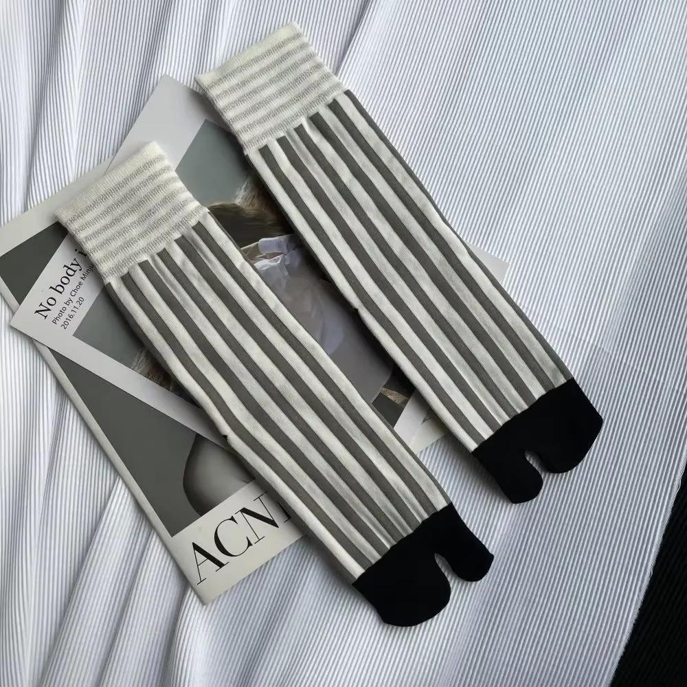 Colorful Split Toe Socks Striped Women's Tabi Socks Fashion Toe Socks