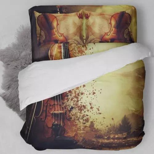 Comforter Violin Bedding Set Decoration Gift Suitable For Children Boys Girls And Adults Warm Soft Comfortable And Breathable