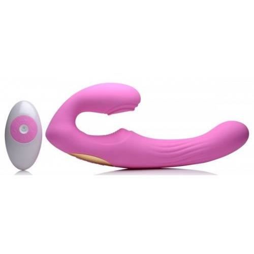 Strap U U-Pulse Silicone Vibrating Strapless Strap-On - Pink