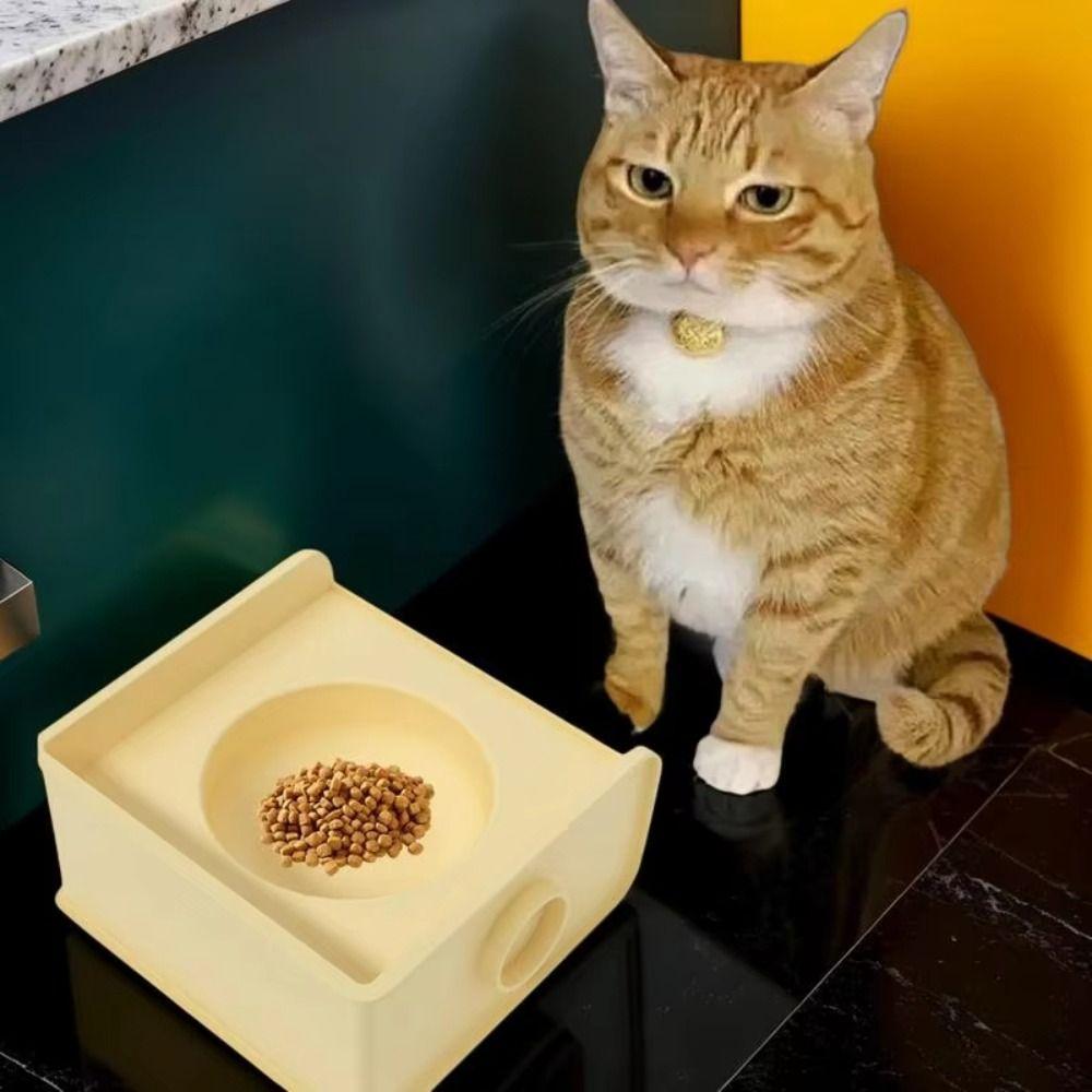 Ceramic Basin Spill-proof Pet Bowl Set ABS Holder Pet Dog Bowl Holder Dog Food Bowl Stand Water