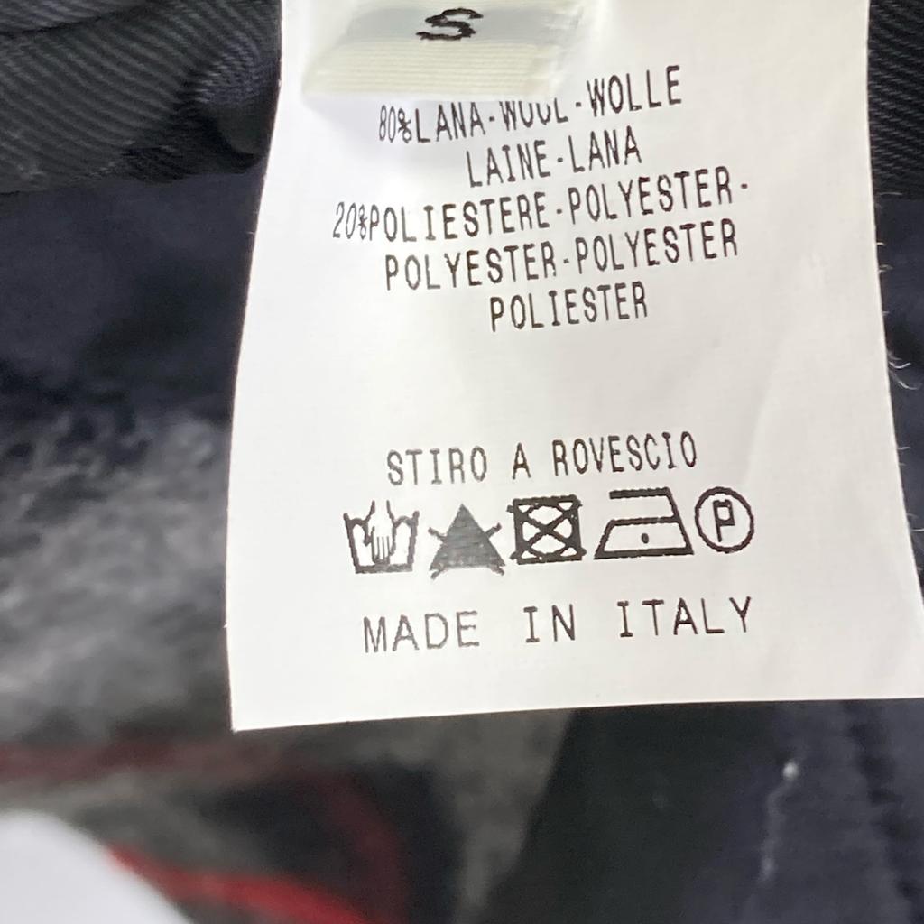 BAD SPIRIT Grey Wool Zip Quilted Double Breasted Gilet Coat Coat S Grey Black Red CheckUsed