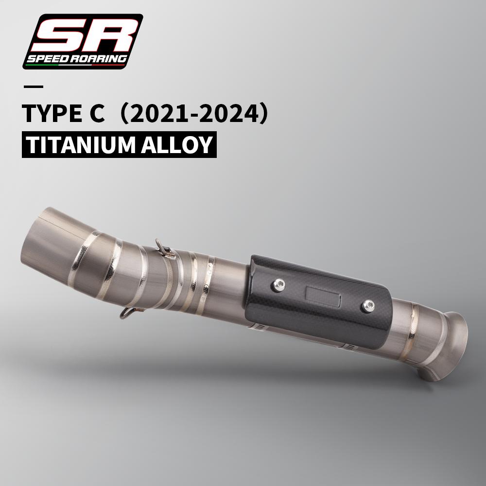 Slip On For CFMOTO 800MT 800 Mt CF800-5A 2021 2022 Motorcycle Exhaust Escape Moto Modify Titanium Alloy Middle Tube Link Pipe