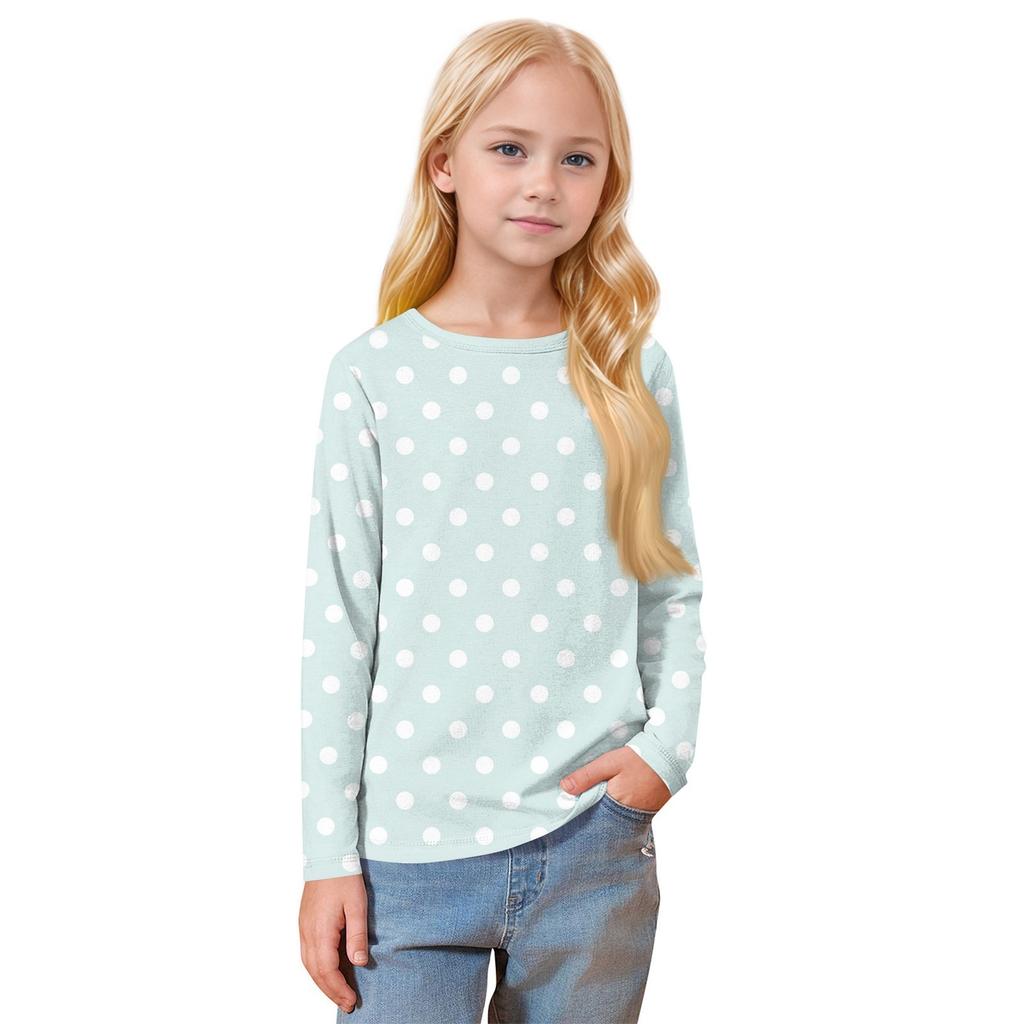 Bedrucktes Langarm-T-Shirt mit Rundhalsausschnitt für Kinder