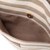 VASKA by moz Women's Shoulder Bag, Horizontal, Cotton, Striped, Elk, Deer, Veska, Nordic, VM6-226, Beige