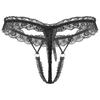 Mens Frilly Lace Thongs Bowknot Elastic Waistband G-string T-back Lingerie