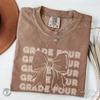 Comfort Colors 4th Grade Teacher Shirt, Grade Four Teacher Coquette TShirt, Cute Teacher Bow Shirt, Custom Grade Tee, New Teacher Gift