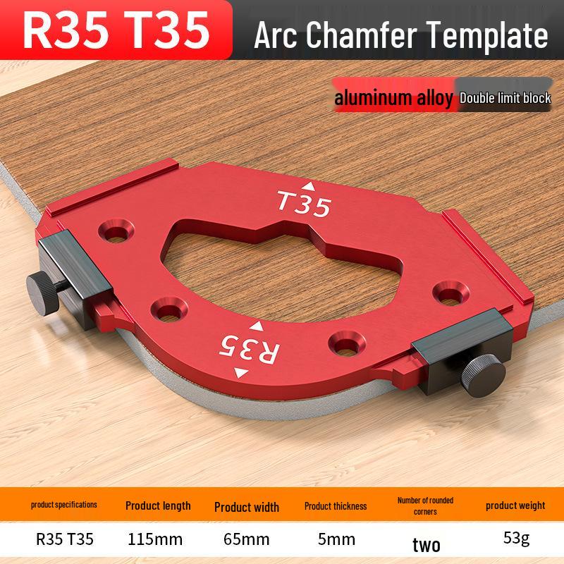 Aluminum Alloy Round Corner Trimming Tool for Woodworking