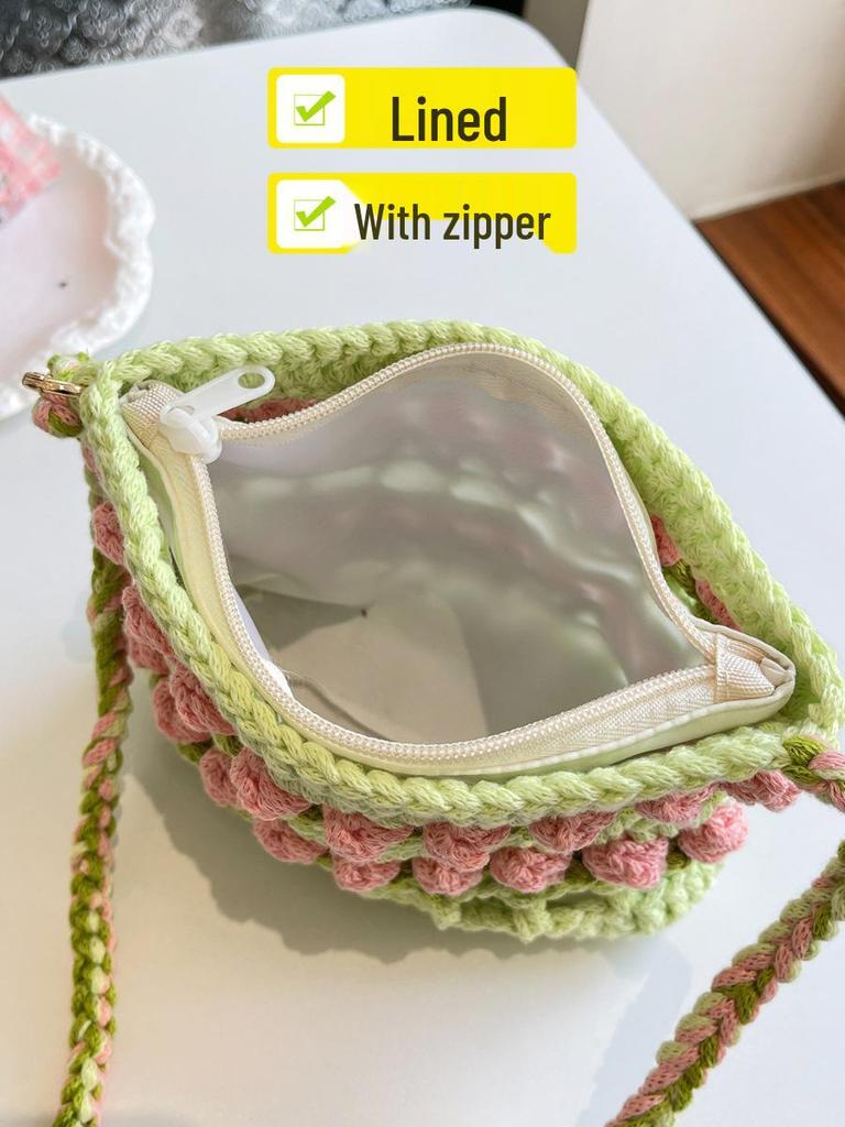 Regnbågstulpan DIY-kit: Handstickad Sommar Dopaminväska - Axel/Crossbody