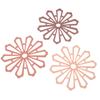 3Pcs Flower Shape Hollow Place Mats Heat Resistant Pot Holders for Dining Table Cup Coaster Hot Pot Mat Kitchen Decor