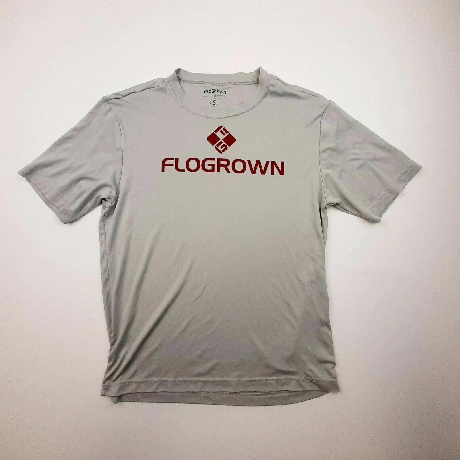 Flogrown Men s Athletic T-shirt Size Small Gray QC16 S
