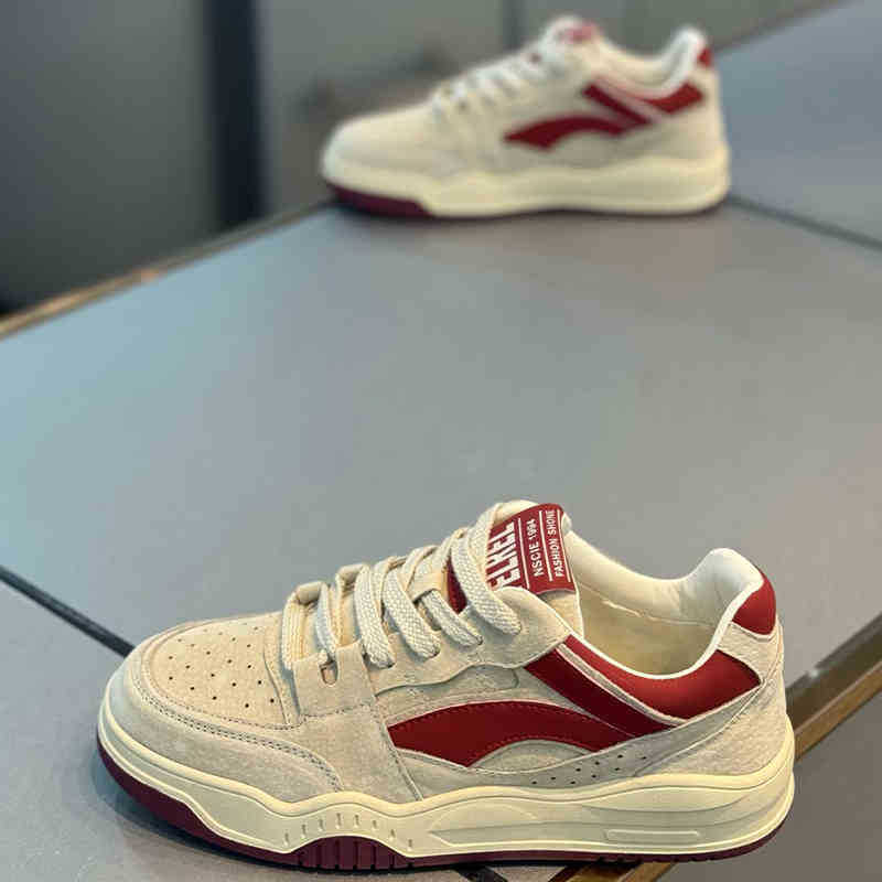 New Retro Platform Casual Board Shoes Men's Youth Low-top Sports Men's Shoes Lace-up Students Four-season Breathable Trendy Shoes
