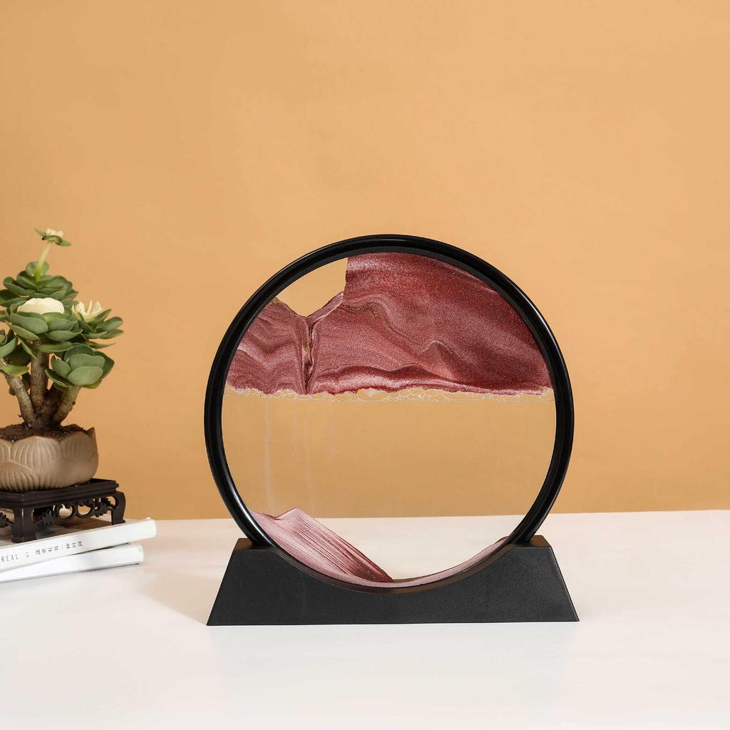 3D Kinetische Sanduhr Kunst Ornamente - Kreatives Treibsandgemälde für Wohnzimmerdekoration.
