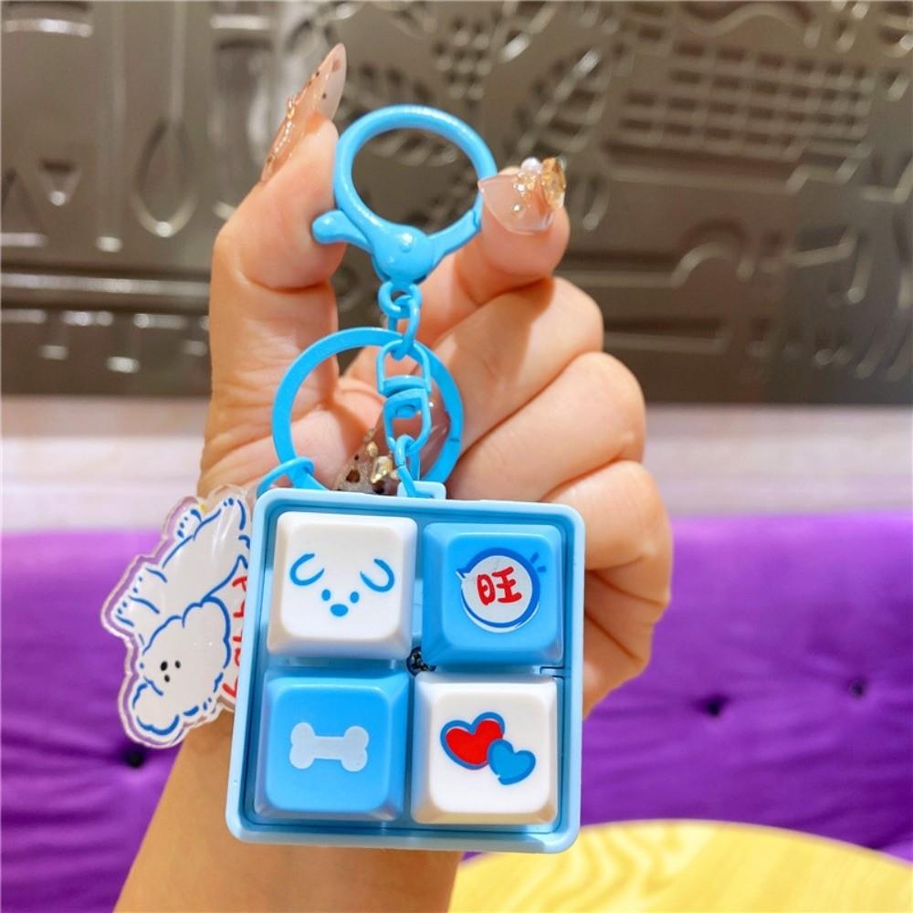 DIY Keyboard Stress Relief Keychain Cartoon Mechanical Keyboard Tester New Fidget Toys