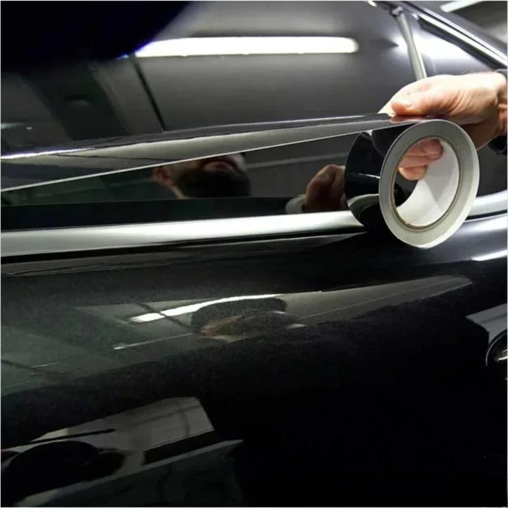 3/5CM Black Glossy Vinyl Wrap Tape Window Trim Film Blackout Chrome Delete Vinyl Wrap Roll Car Protectice Accessories