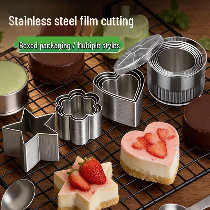 Ensemble de Moules à Gâteau Goutte d'Eau en Acier Inoxydable