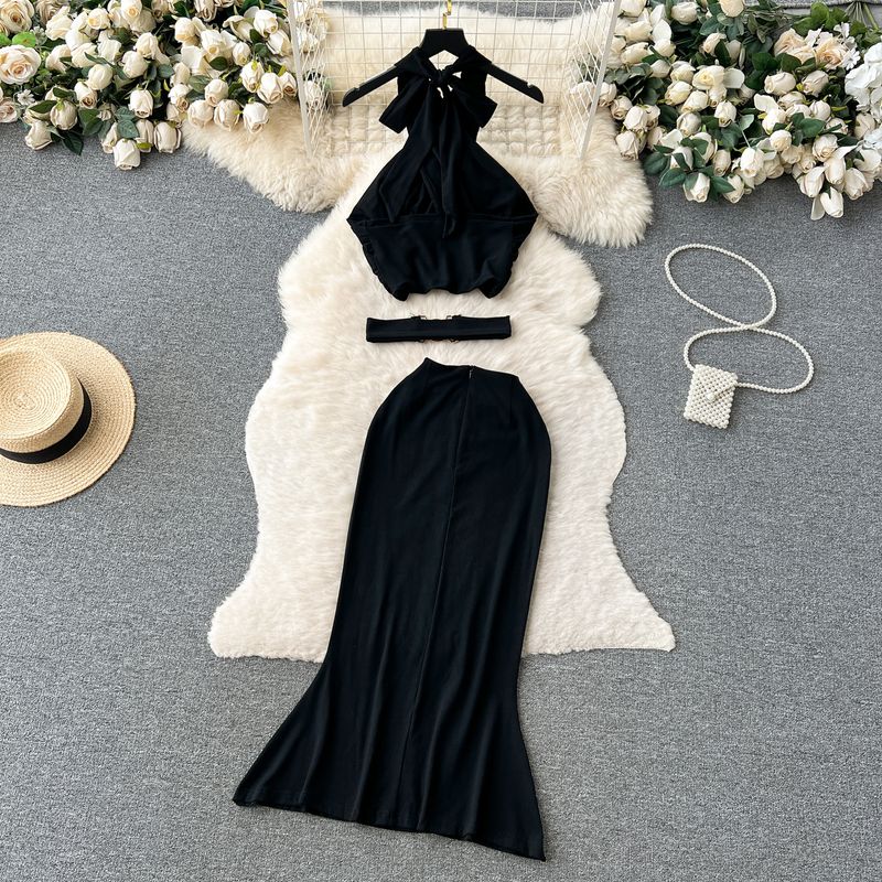 Cross American Retro Adult Lady Like Woman Wind Fishtail Fashion Suit