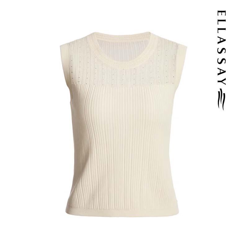 ELLASSAY Women's Elegant Sleeveless Knit Top