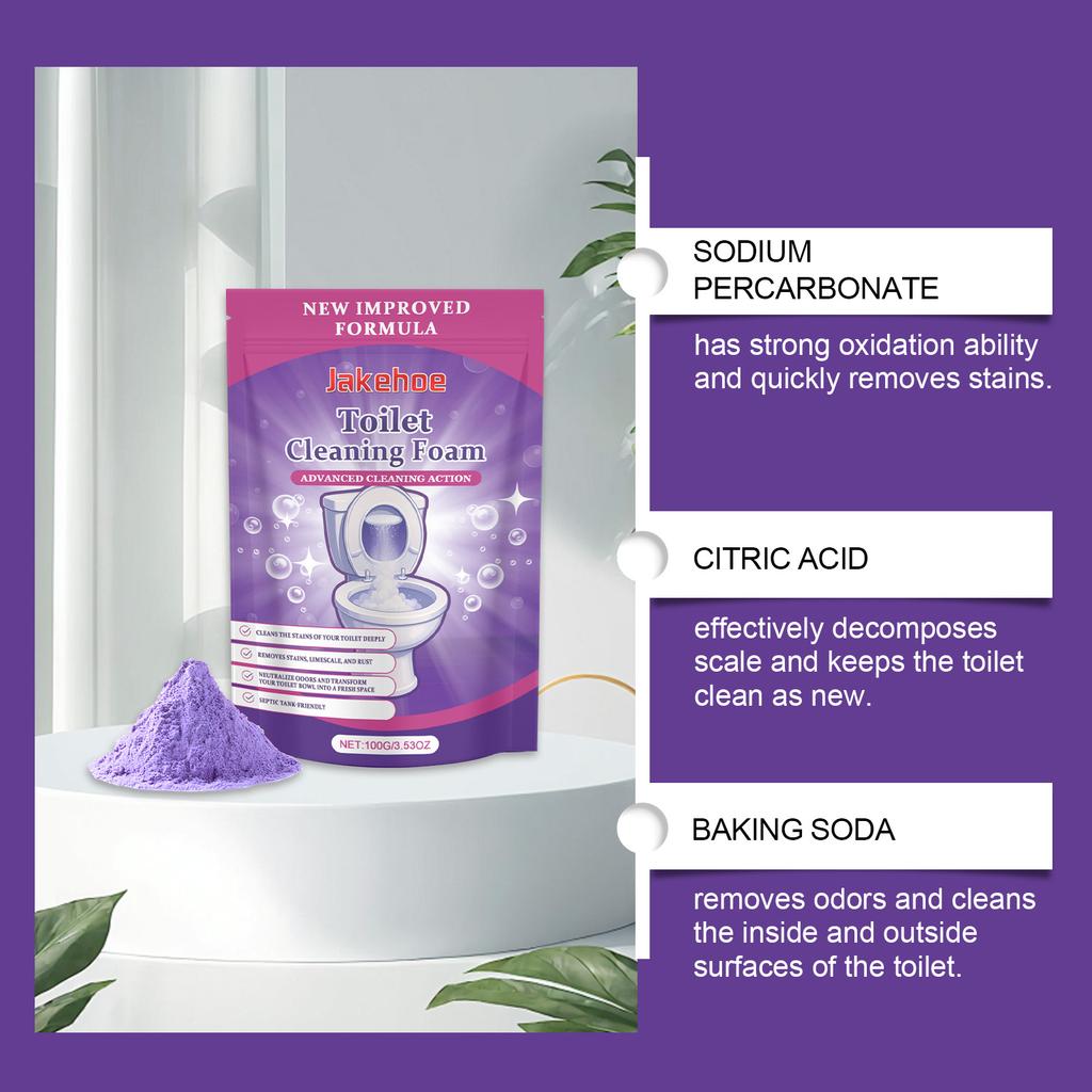Detergente per WC Auto-Attivante Polvere Miracolosa Schiuma Rimuovi Calcare e Macchie Profondi Per Pulizia WC Articoli per il Bagno