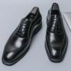 Fashion Fashion Designer New Men's Pointed Patchwork Brogues Oxford Shoes Gentleman Wedding Dress Homecoming Formal Wedding Footwear