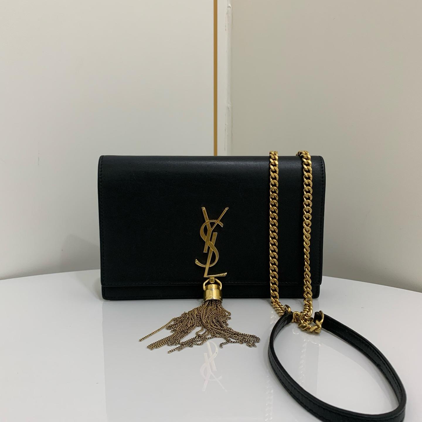 [Pre-Owned] Ysl Kate Tassel Decorated Gold
