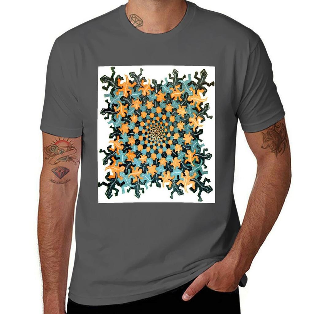 M C Escher Tshirt Antifade Casual Tee Shirt