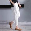 Women Harem Pants Wide Leg One Tone Long Pants with Pockets Elastic Waistband Relaxed Fit Fit Hiking Trousers