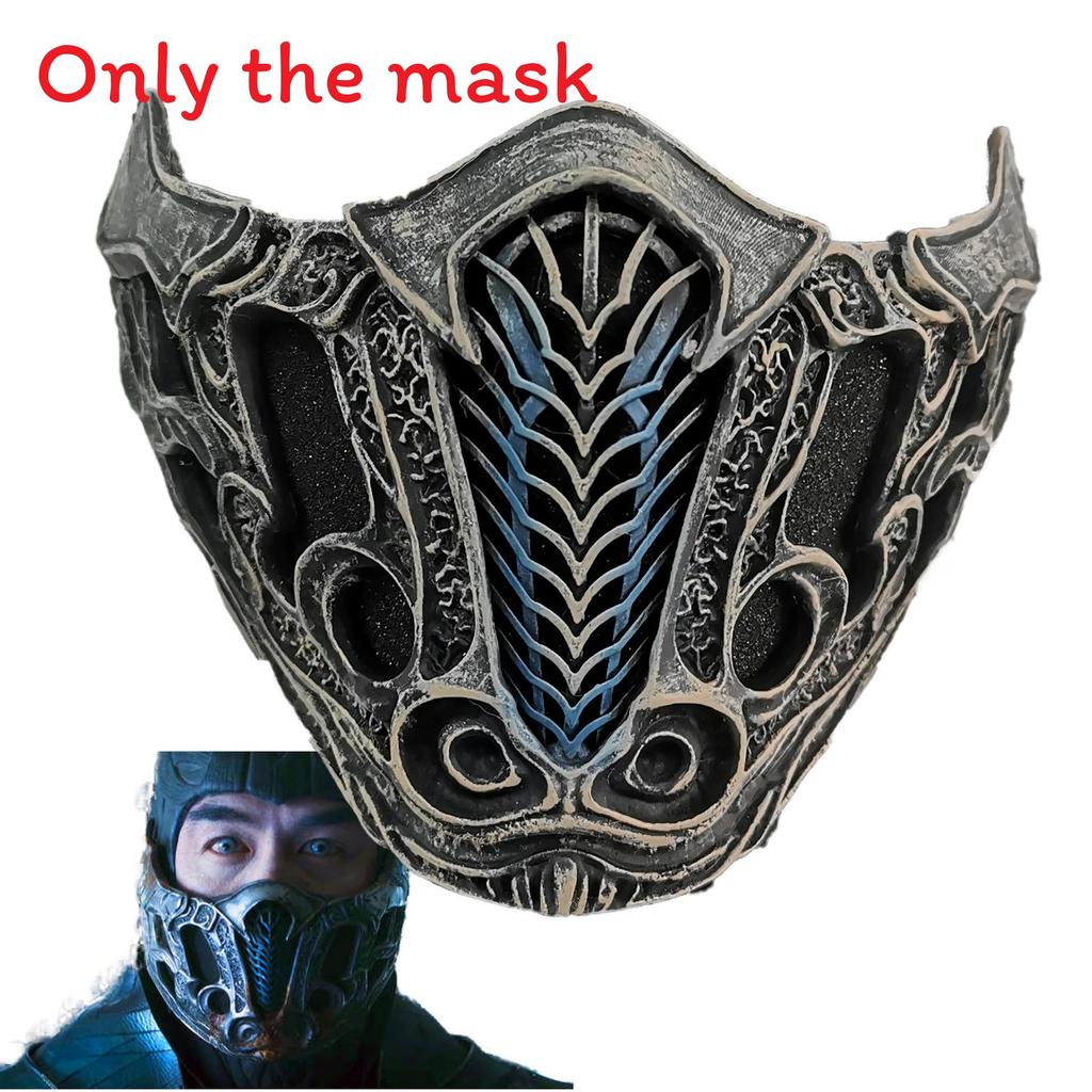 Mortal Kombat Scorpion Latex Half Face Mask For Halloween Costume And Cosplay