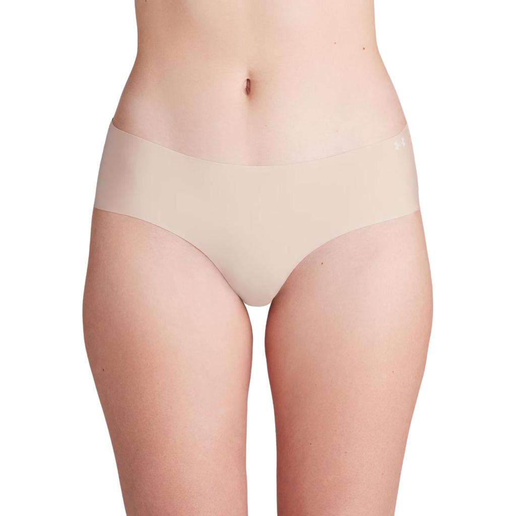 Under Armour Solid Logo Pattern Low Rise Triangle Underwear 3 Pack Women underwear Beige 1383895-500