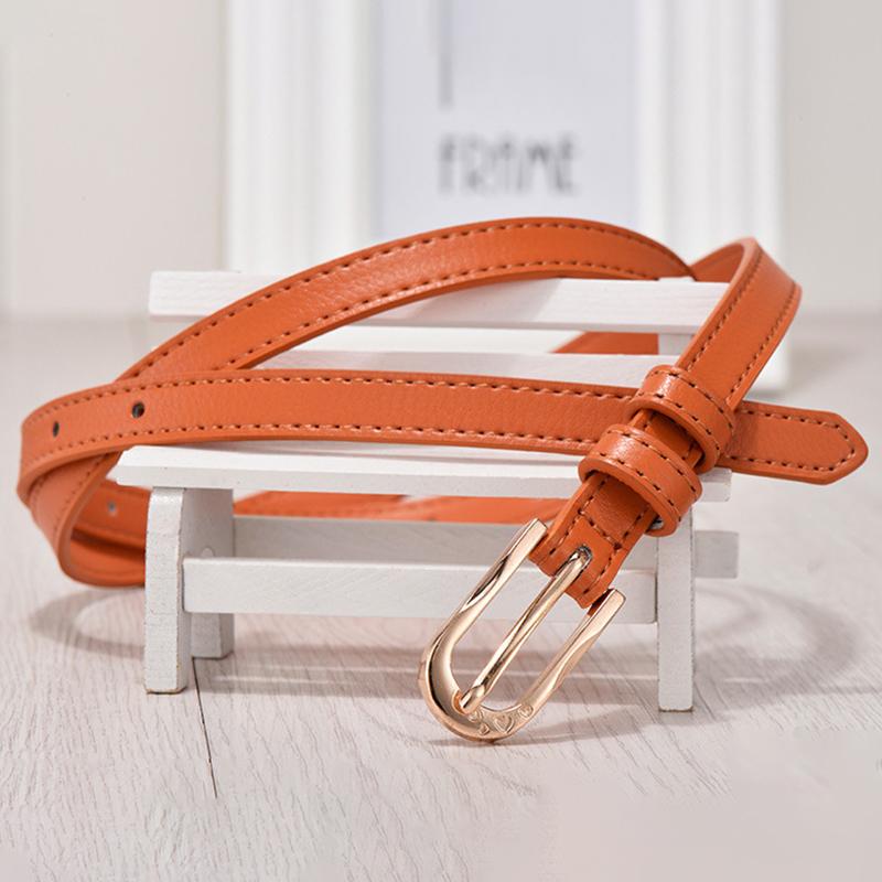 1Pc 105Cm 7 Candy Colors Womens Pu Leather Belt Skinny Thin Dress Belt Waist Belt Waistband Skirt Jeans Waist Accessories