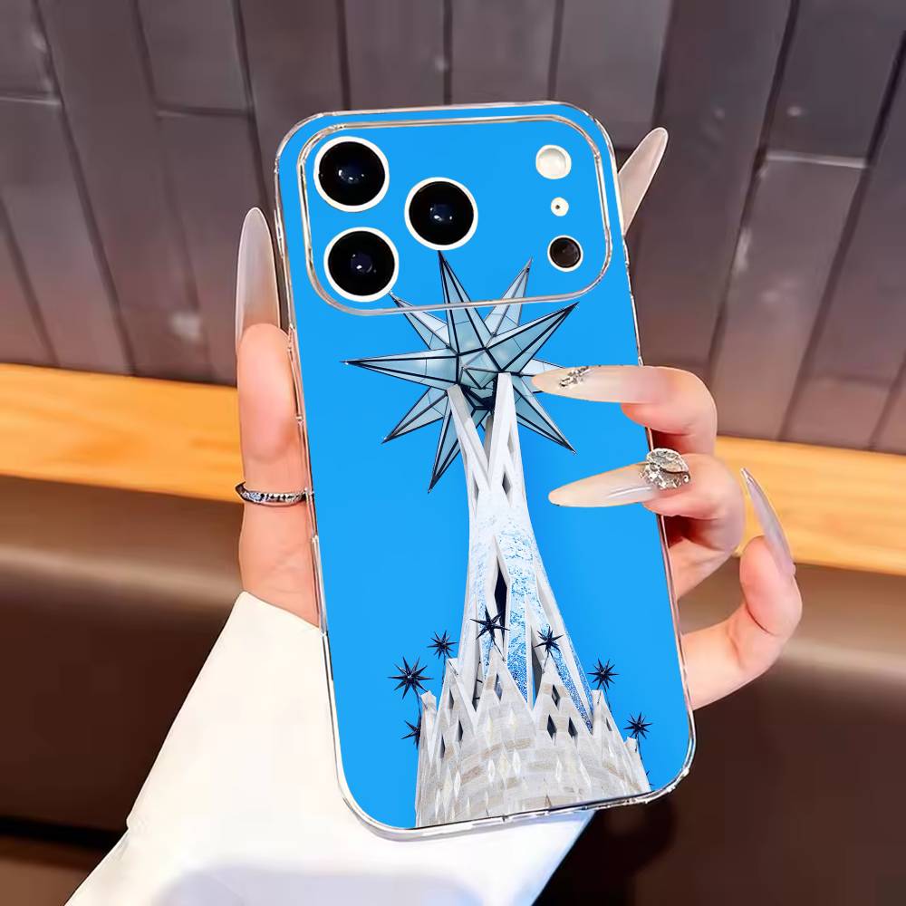 

Архитектурный пейзаж Барселоны Чехол для телефона для iPhone17,16,15,14,13,12,11 Plus,Pro Max Мягкий прозрачный чехол iPhone15pro