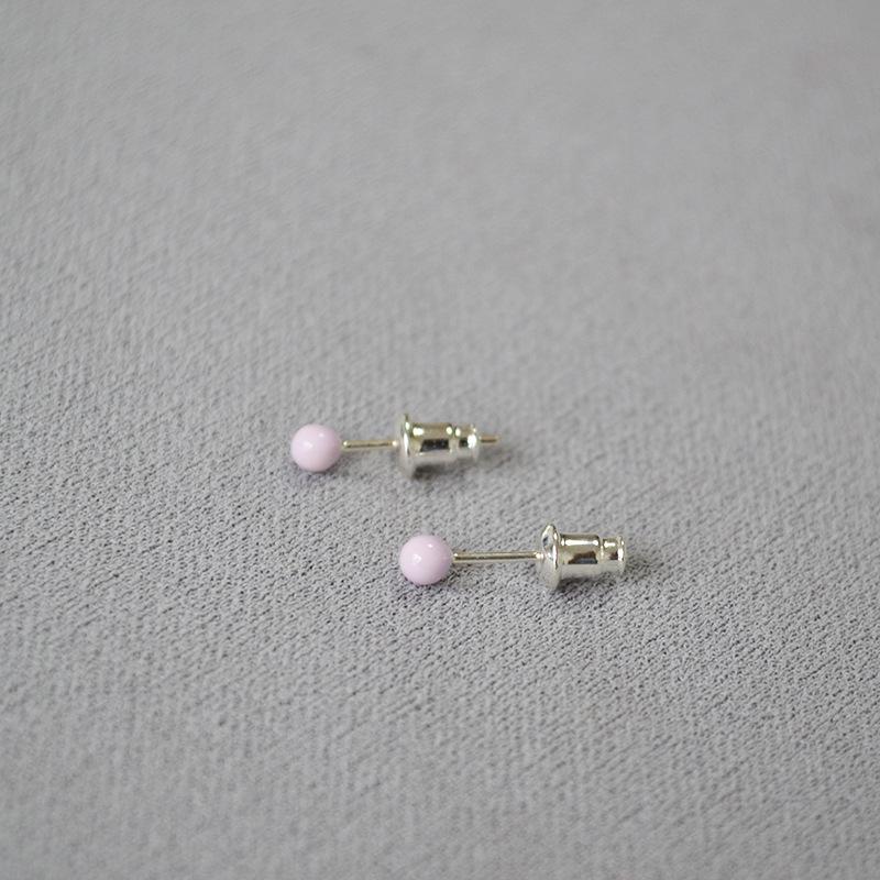 Bai Baihe Minimalist Enamel Matchstick Earrings In 925 Silver