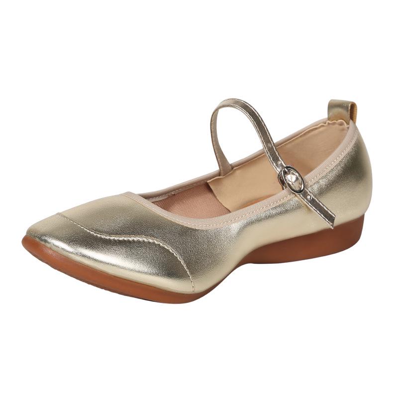 

Серебристые туфли на низком каблуке для женских бальных танцев - Мягкая подошва для взрослых и пожилых, Идеальны для выступлений на открытом воздухе 42