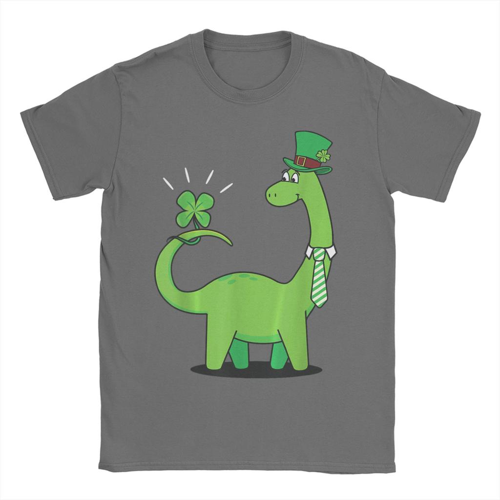 Dino St Patricks Day TShirt Summer Fashion TShirts Unisex Cotton ONeck Plus Size XL Tees ShortSleeve YK Basic Tops