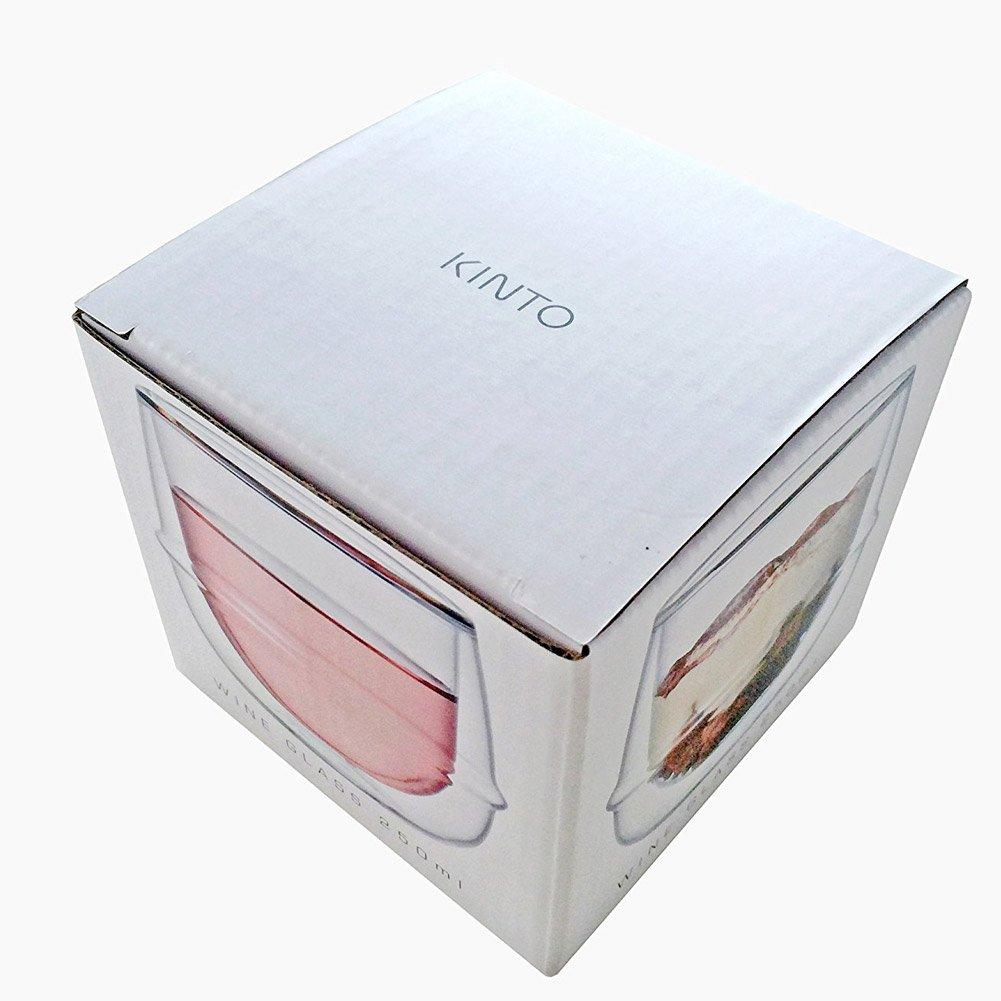 Kinto Sklenice na víno KRONOS s dvojitou stěnou 250 ml, žáruvzdorné sklo, bezpečný dárek, 23108, vhodná do mikrovlnné trouby/myčky