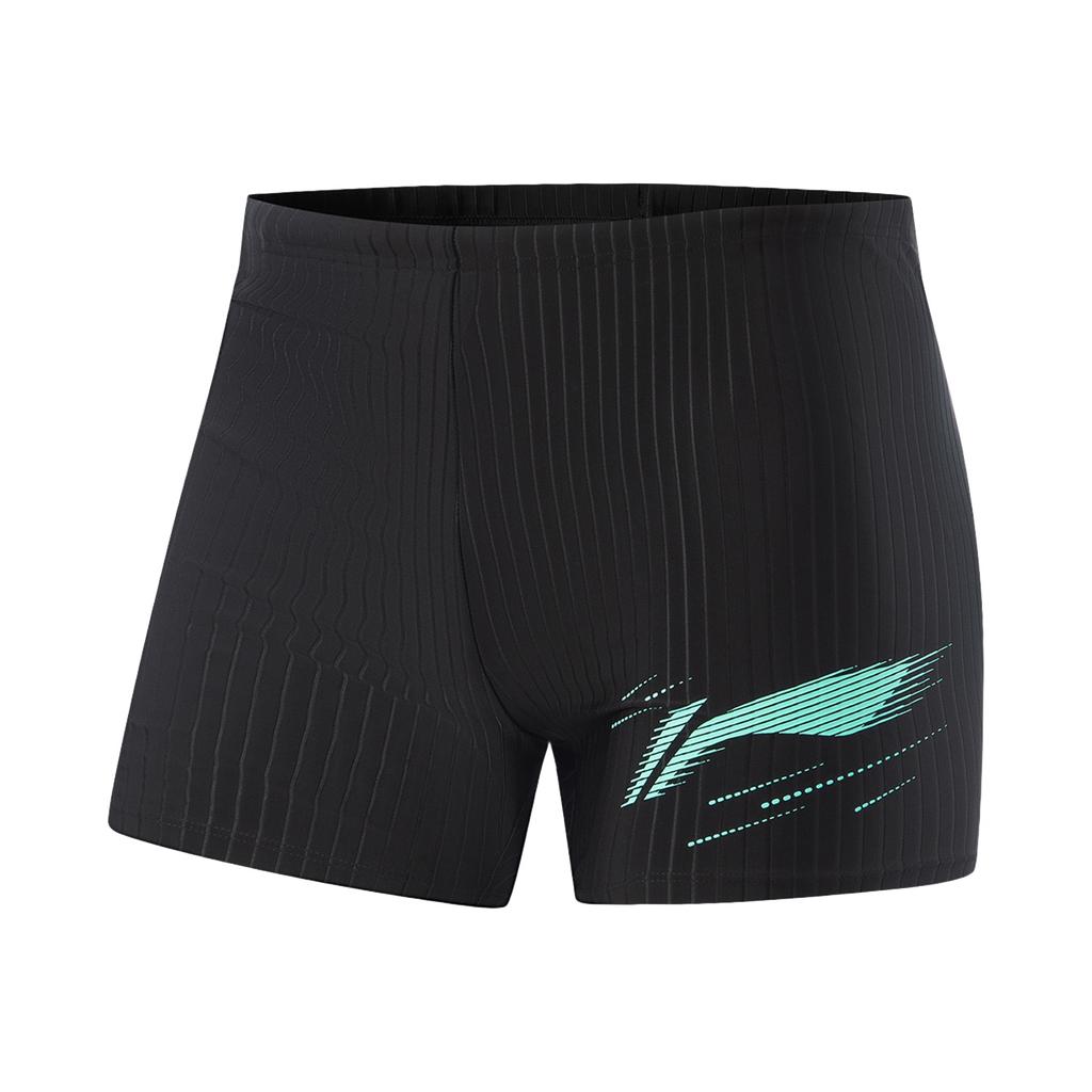 Li Ning Swimming Series UV Resistant Logo Stitching Swim Trunks Men swimwear ASLW029-1