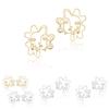 Face Trendy Alloy Earrings Fashionable Geometric Design Street Style Jewelry