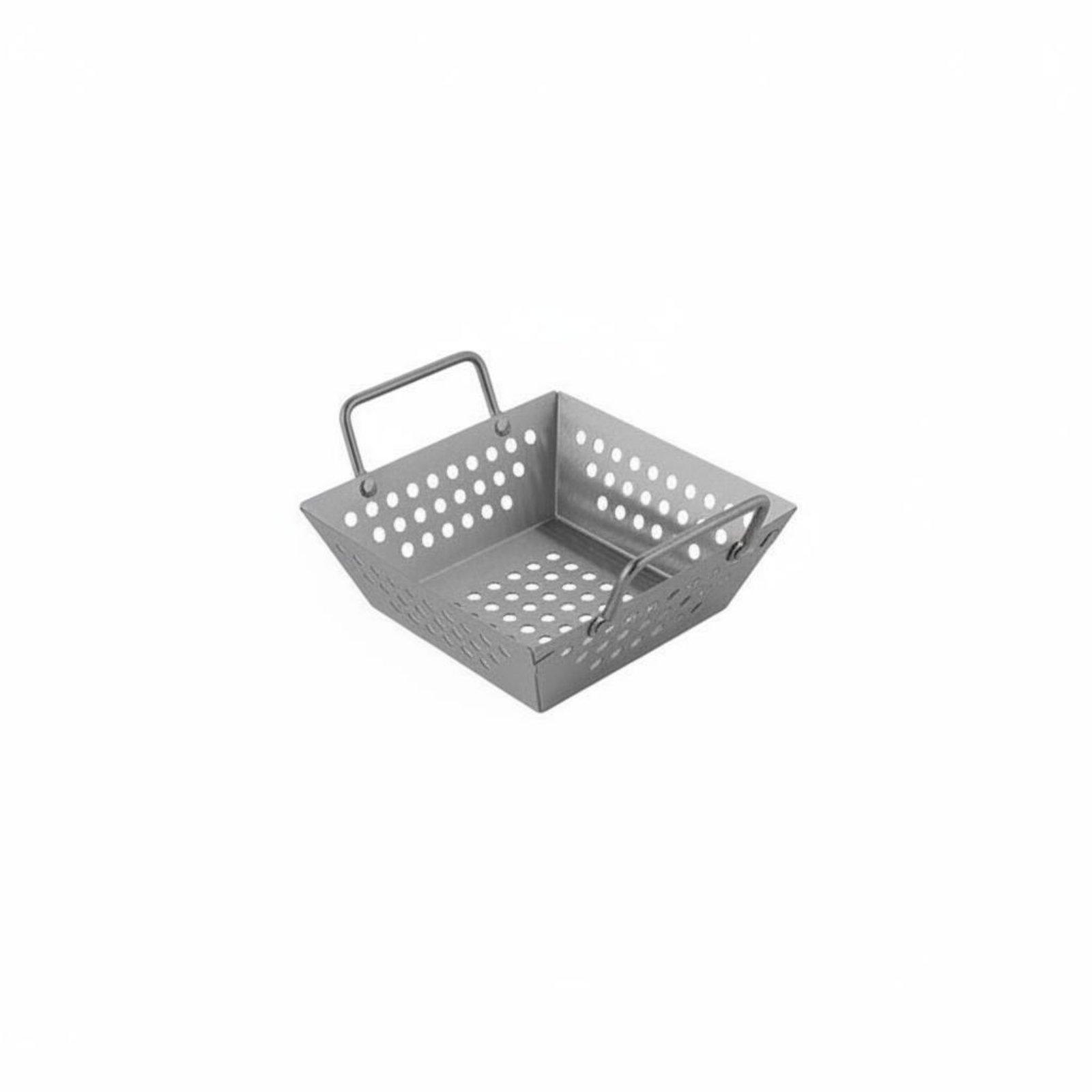 Square Fry Basket Double Handles Double Handle Food Basket Stainless Steel Snack Holder Professional Grade for Restaurants