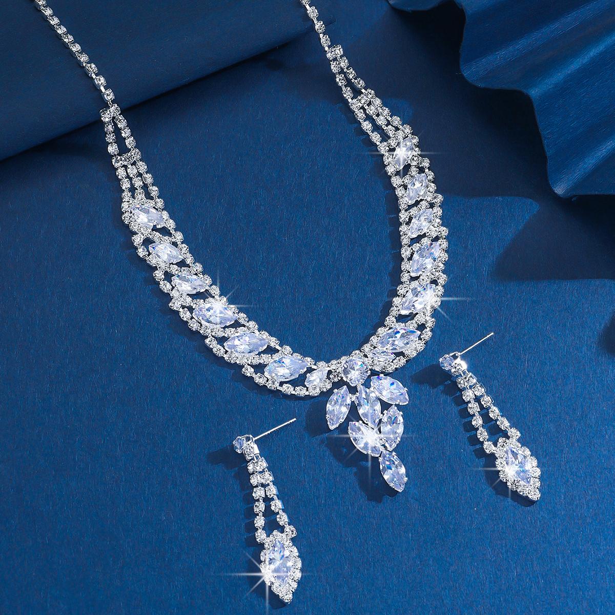 Cross border necklaces, earrings, jewelry sets, banquet dresses, exquisite and versatile bridal accessories