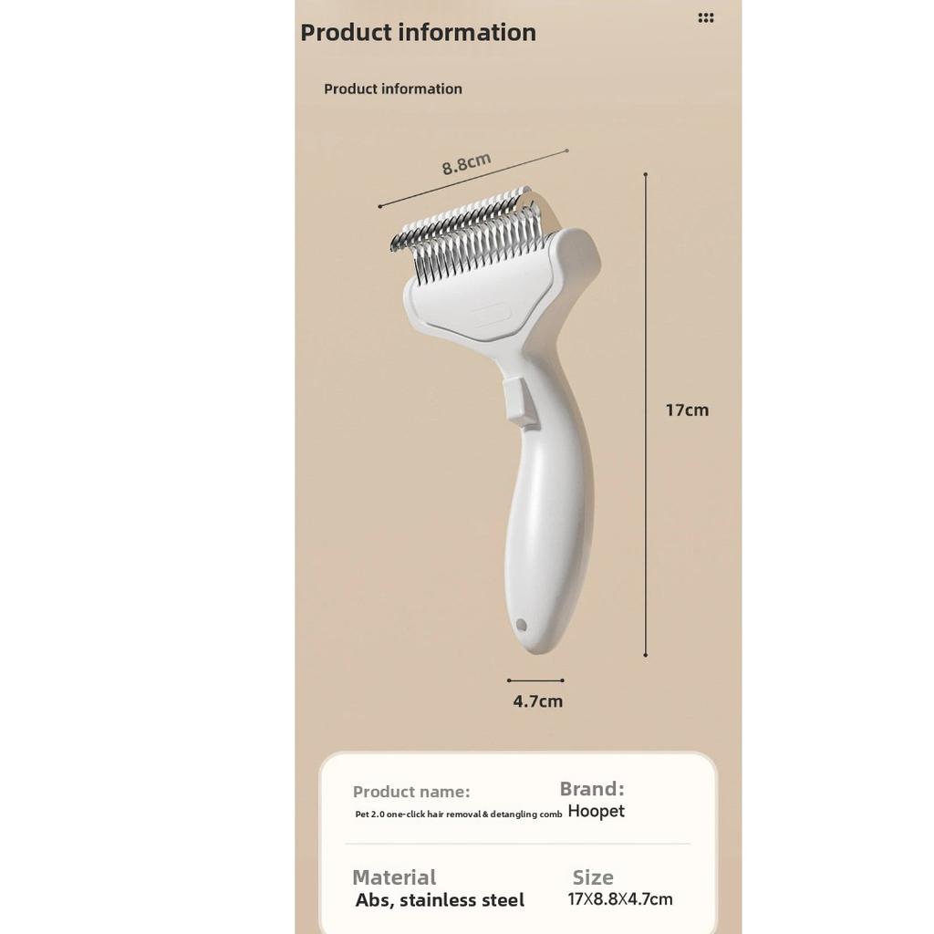 Pet Hair Remover Comb Cat Special Deshedding Brush Stainless Steel Dog Grooming Tool