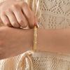 Luxury Zirconia Bangle, Gold Plated CZ Statement Wrist Bracelets for Women, Valentine's Day Wedding Birthday